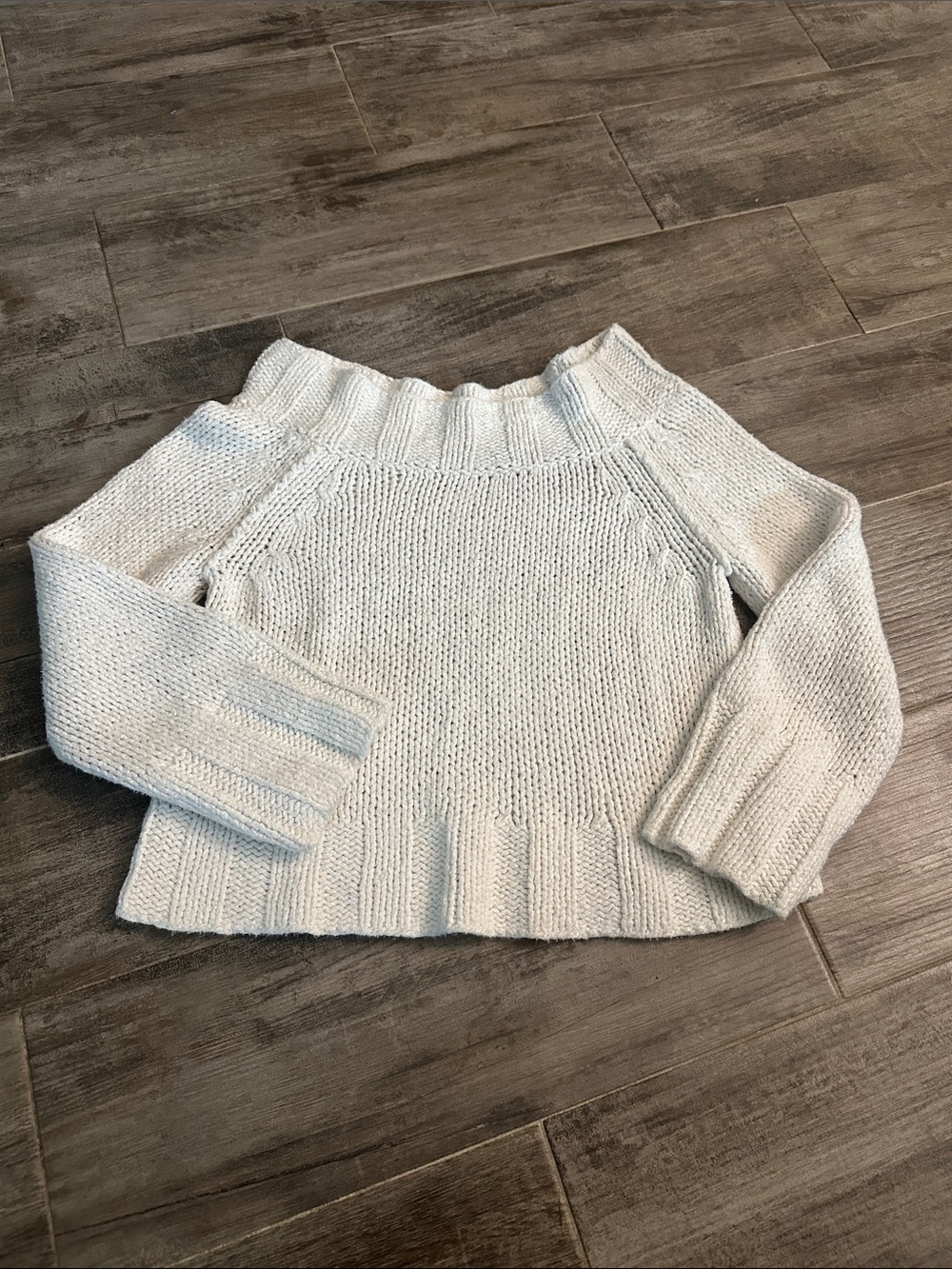 Free People Cotton Knit off the shoulder Sweater XS